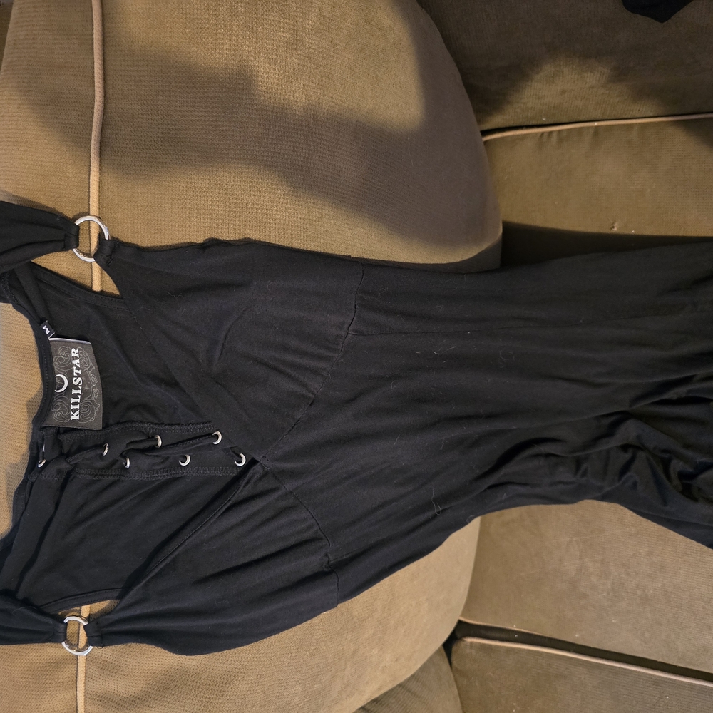 Killstar Black Dress with Ring Details